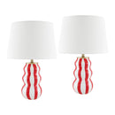 Modern European furniture - Wavy Stripes Ceramic Table Lamps (2) - www.oroatrade.com