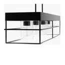 Contract furniture - Black Framed 4-Light Linear Chandelier - www.oroatrade.com