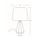 Hospitality furniture - Marbled Black Accent Table Lamp - www.oroatrade.com