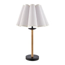 Contract furniture - Pleated Cream Linen Table Lamp - www.oroatrade.com