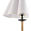 Contract furniture - Pleated Cream Linen Table Lamp - www.oroatrade.com