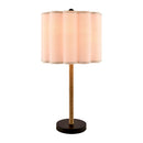 Contract furniture - Cream Linen Pleated Table Lamp - www.oroatrade.com