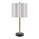 Contract furniture - Cream Linen Pleated Table Lamp - www.oroatrade.com