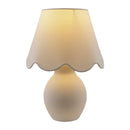 Hospitality furniture - Scalloped White Cotton Table Lamp - www.oroatrade.com