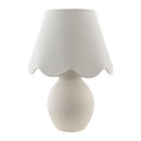 Hospitality furniture - Scalloped White Cotton Table Lamp - www.oroatrade.com