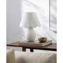 Hospitality furniture - Scalloped White Cotton Table Lamp - www.oroatrade.com