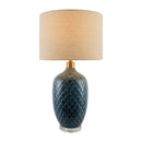 Modern European furniture - Carved Ceramic Linen Table Lamp - www.oroatrade.com