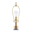 Modern European furniture - Carved Ceramic Linen Table Lamp - www.oroatrade.com