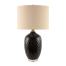 Modern European furniture - Carved Ceramic Linen Table Lamp - www.oroatrade.com