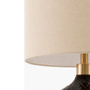 Modern European furniture - Carved Ceramic Linen Table Lamp - www.oroatrade.com