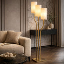 Contract furniture -  White Linen 3-Light Floor Lamp - www.oroatrade.com