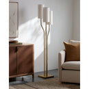 Contract furniture -  White Linen 3-Light Floor Lamp - www.oroatrade.com