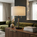 Hospitality furniture - Drum Linen Shade Table Lamp - www.oroatrade.com
