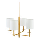 Hospitality furniture - White Linen Shades Chandelier - www.oroatrade.com