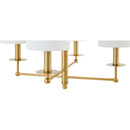 Hospitality furniture - White Linen Shades Chandelier - www.oroatrade.com