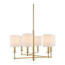 Hospitality furniture - White Linen Shades Chandelier - www.oroatrade.com