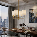 Hospitality furniture - White Linen Shades Chandelier - www.oroatrade.com