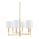 Hospitality furniture - White Linen Shades Chandelier - www.oroatrade.com