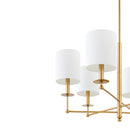Hospitality furniture - White Linen Shades Chandelier - www.oroatrade.com