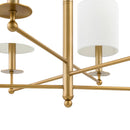Hospitality furniture - White Linen Shades Chandelier - www.oroatrade.com