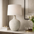Contract furniture -  Marbled White Glass Table Lamp - www.oroatrade.com