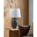 Hospitality furniture - Black Ceramic Linen Table Lamp - www.oroatrade.com