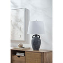 Hospitality furniture - Black Ceramic Linen Table Lamp - www.oroatrade.com