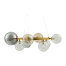 Contract furniture -  Clear Glass Orbs 8-Light Chandelier - www.oroatrade.com