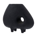 Contract furniture - Black Textured Terracotta Vase - www.oroatrade.com