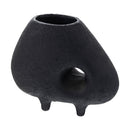 Contract furniture - Black Textured Terracotta Vase - www.oroatrade.com