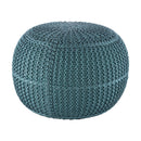 Hospitality furniture - Blue Knitted Round Outdoor Pouf - www.oroatrade.com
