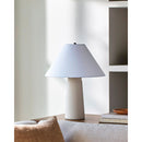 Contract furniture - Hand-Painted Gray Concrete Table Lamp - www.oroatrade.com