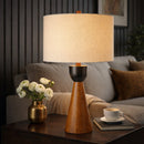 Hospitality furniture - Beige Drum Linen Table Lamp - www.oroatrade.com