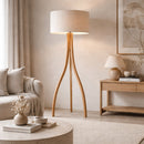 Contract furniture -  Wood Veneer Tripod Floor Lamp - www.oroatrade.com