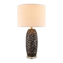 Hospitality furniture - Floral Carved Ceramic Table Lamp - www.oroatrade.com