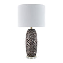 Hospitality furniture - Floral Carved Ceramic Table Lamp - www.oroatrade.com