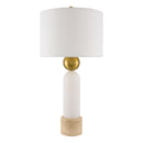 Hospitality furniture - White Stone Modern Table Lamp - www.oroatrade.com