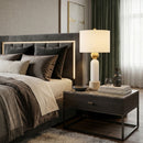 Hospitality furniture - White Stone Modern Table Lamp - www.oroatrade.com
