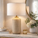 Modern European furniture - Neutral-Toned Ceramic Table Lamp - www.oroatrade.com
