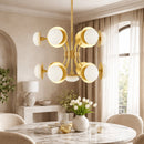 Contract furniture -  Gold 13-Light Pendant Lamp - www.oroatrade.com