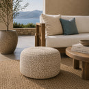 Modern furniture - Round Woven Outdoor Pouf - www.oroatrade.com