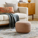 Modern furniture - Round Woven Outdoor Pouf - www.oroatrade.com