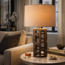 Contract furniture -  Rustic Bronze Finish Table Lamp - www.oroatrade.com