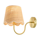 Modern European furniture - Scalloped Rattan Wall Lamp - www.oroatrade.com
