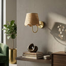 Modern European furniture - Scalloped Rattan Wall Lamp - www.oroatrade.com