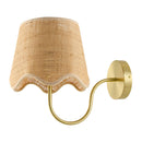 Modern European furniture - Scalloped Rattan Wall Lamp - www.oroatrade.com