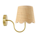 Modern European furniture - Scalloped Rattan Wall Lamp - www.oroatrade.com