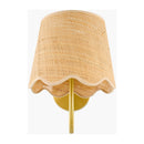 Modern European furniture - Scalloped Rattan Wall Lamp - www.oroatrade.com