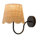 Modern European furniture - Scalloped Rattan Wall Lamp - www.oroatrade.com