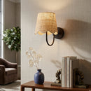 Modern European furniture - Scalloped Rattan Wall Lamp - www.oroatrade.com